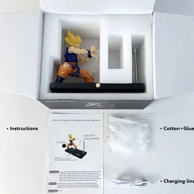 Nikolatoy Dragon Super Ball Kakarotto Son Goku Kamehameha Wave Magnetic Light Lamp