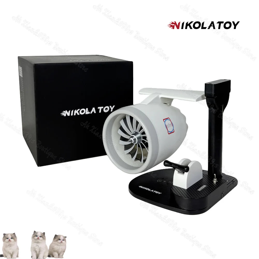 NIKOLATOY Creative Desktop USB Airplane Engine Turbo JetFan with Wireless Charging