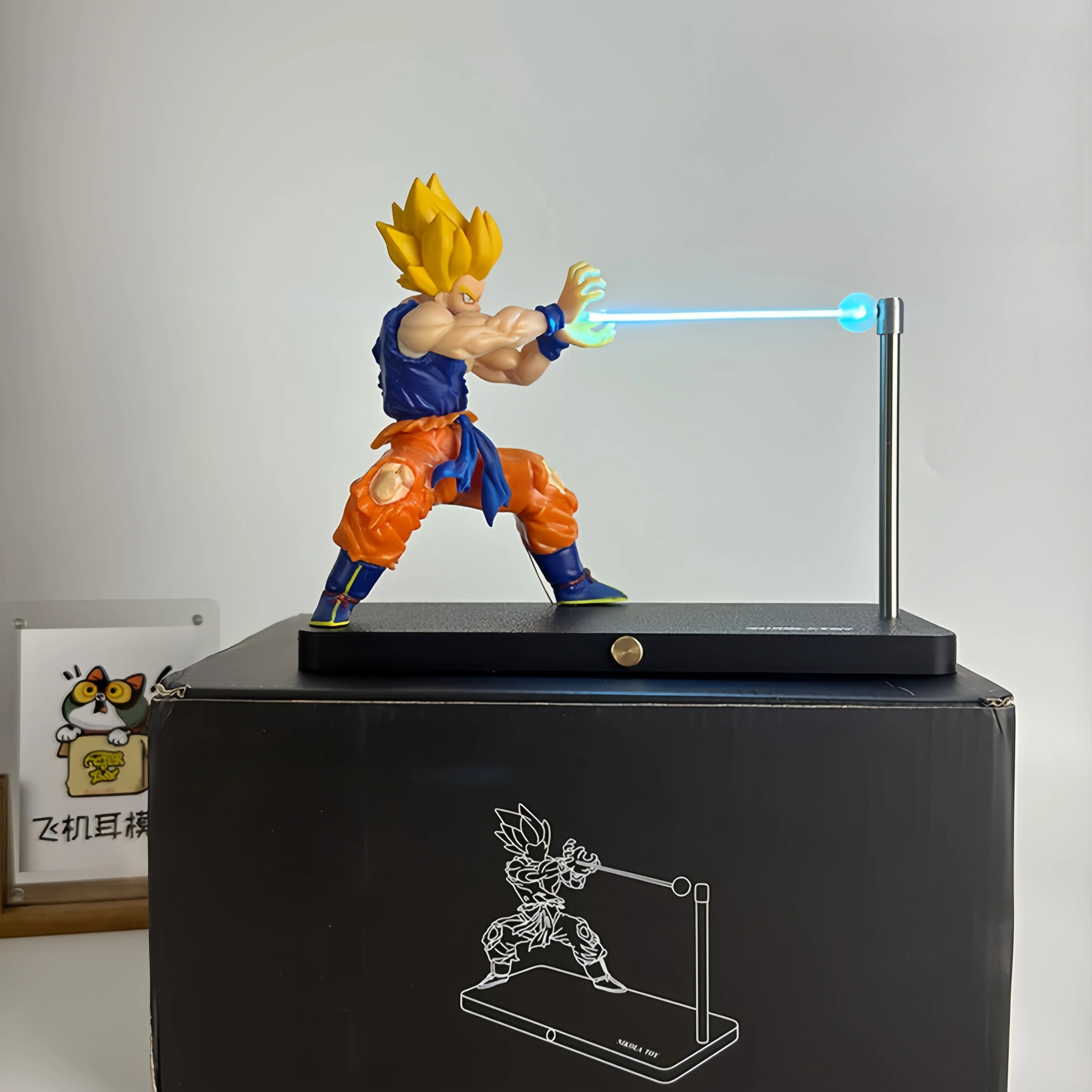 Nikolatoy Dragon Super Ball Kakarotto Son Goku Kamehameha Wave Magnetic Light Lamp