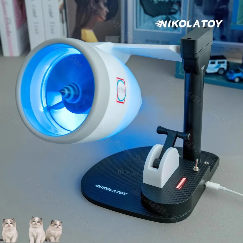 NIKOLATOY Creative Desktop USB Airplane Engine Turbo JetFan with Wireless Charging
